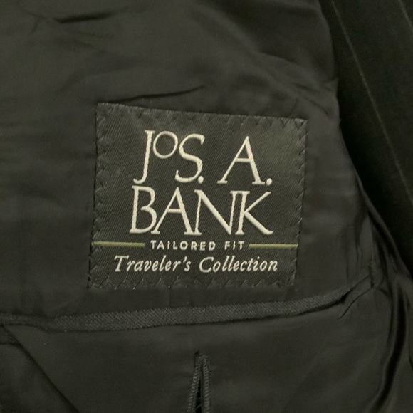 Jos A. Bank 100% Wool Gray Pin Striped 42 Regular - Picture 5 of 7